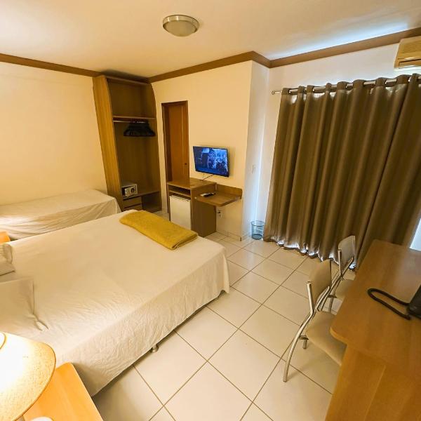 Golden Dolphin GRAND HOTEL - PISCINAS 24hrs - Roupas de Cama e Toalhas INCLUSAS - Apartamento COM VISTA - Foto 3