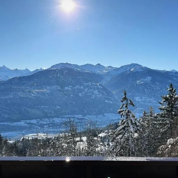 Charmant appartement avec vue splendide, hotel v destinaci Crans-Montana