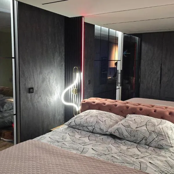 Apartament Dark Prestige NEW ! - dostęp 24h, PROJEKTOR , garaż podziemny , klimatyzacja , duży taras, hotel in Kielce