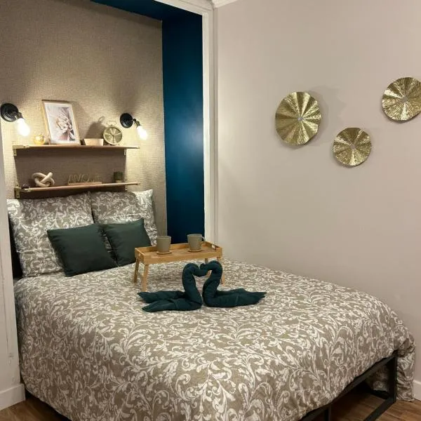 La Suite Émeraude, studio chic, accès direct plage – hotel w mieście Cabourg