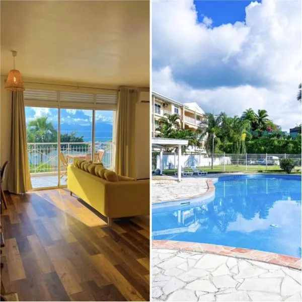 Manui Condo avec piscine et vue sur la mer et l'île de Moorea, hotel v destinaci Punaauia