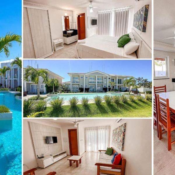 Casa toda climatizada com 2 suítes, gourmet privativo e internet 300MBPS no Residencial Monte das Oliveiras em Arraial D'Ajuda , condomínio com piscinas, sauna e portaria 24hrs.