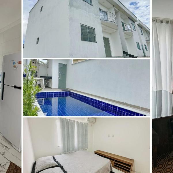 Apê com Vista mar, 2 quartos sendo 1 suíte (ambos com ar condicionado), internet privativa 300MBPS, no Residencial Lumar, condominio com piscina e área gourmet, próximo às melhores barracas da praia de Taperapuã.