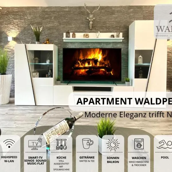 Exklusives 5-Sterne Apartment Waldperle mit Indoor-Pool, Sauna, top Lage und Ausblick in die Natur, Hunde willkommen, hotel in Schonach