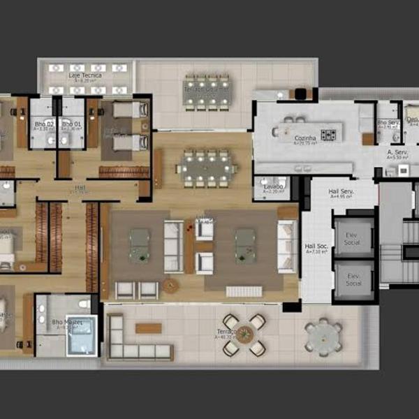 Apartamento de luxo Belém Cop 30