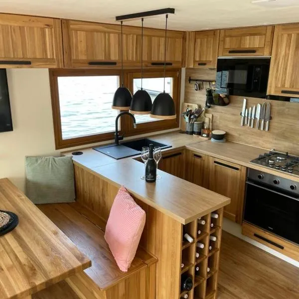 Luxury houseboat, Orlík Castle – hotel w mieście Orlík