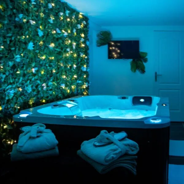 Muraille du château avec jacuzzi, hotel in Nemours