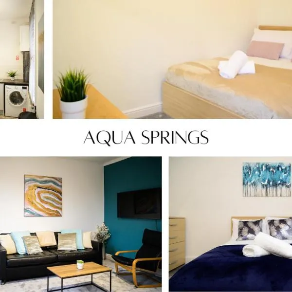Aqua Springs, 2 BR, 1st floor apartment, near Didsbury, hotel in Manchester