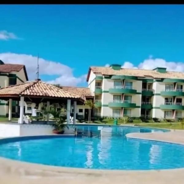Flat no Village das Águas Resort ao lado do Parque Aquático Aldeia das Águas