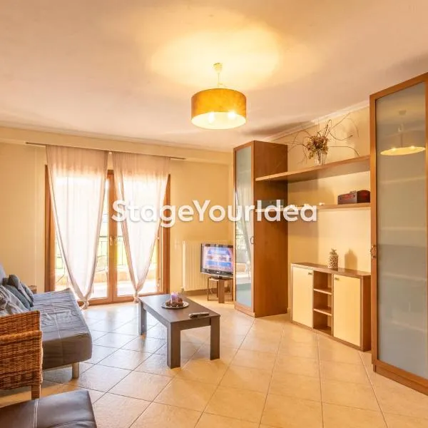 Lux apartment - one bedroom , living room , kitchen , bathroom - for 1 to 7 people, also for parties & gatherings up to 25 people, only 15 minutes from Thessaloniki city center and 8' minutes from Thessaloniki airport, hotel in Néon Rýsion