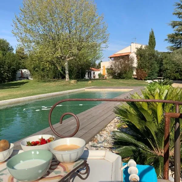 Appartement Duplex dans Petit Mas calme, hotel in Valergues