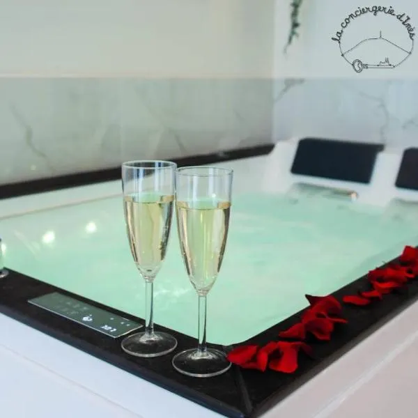 L'émeraude - Cocon Amoureux Balnéo,Clim,Balcon – hotel w mieście Chamalières