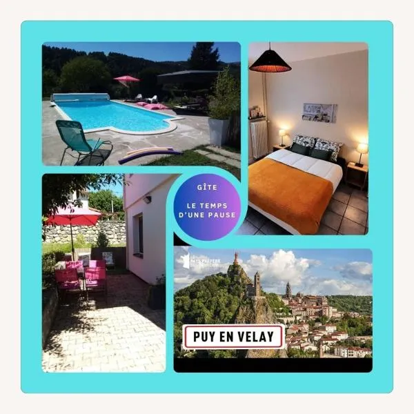 Gîte "Le temps d'une pause" terrasse et piscine – hotel w mieście Coubon
