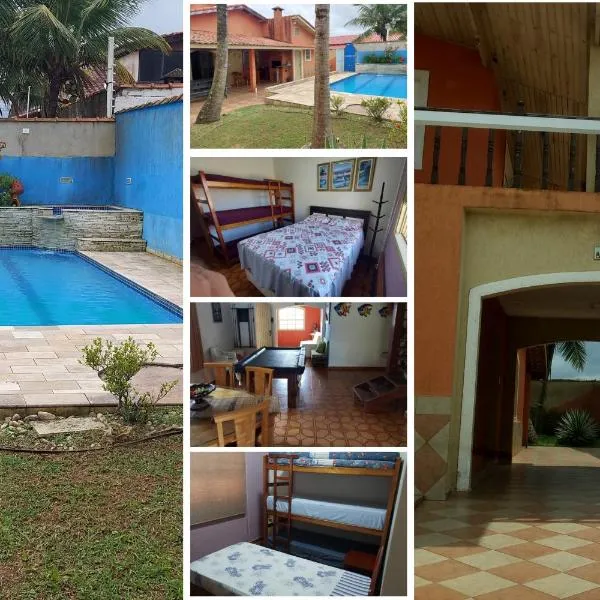 Paraíso Beira Mar, Casa Temporada Itanhaém, 30m Praia, Vista Mar, Piscina, Hidro, Wi-Fi 500 mb, Snooker, Churrasqueira, Garagem Grande, Lazer e Descanso, khách sạn ở Itanhaém