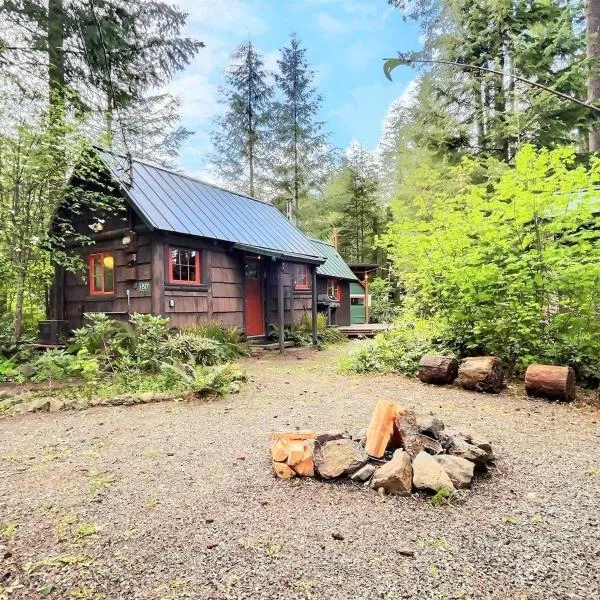 Ohana Cabin | WiFi, Wood Stove, AC, Hot tub, hotell sihtkohas Packwood