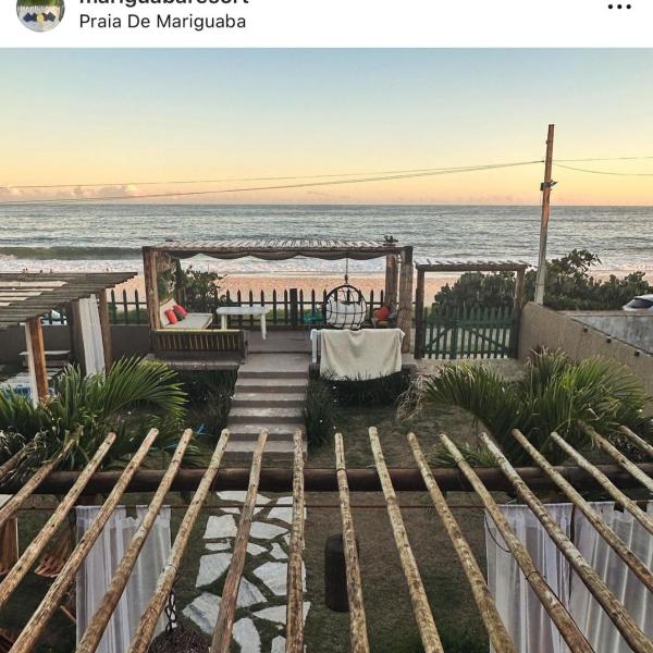 Pé na areia, vista incrível, casa aconchegante, ampla e de um astral