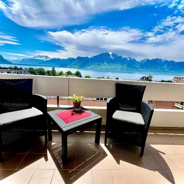 Spacious Apartment with Lake View | 35, hotel v destinaci Montreux