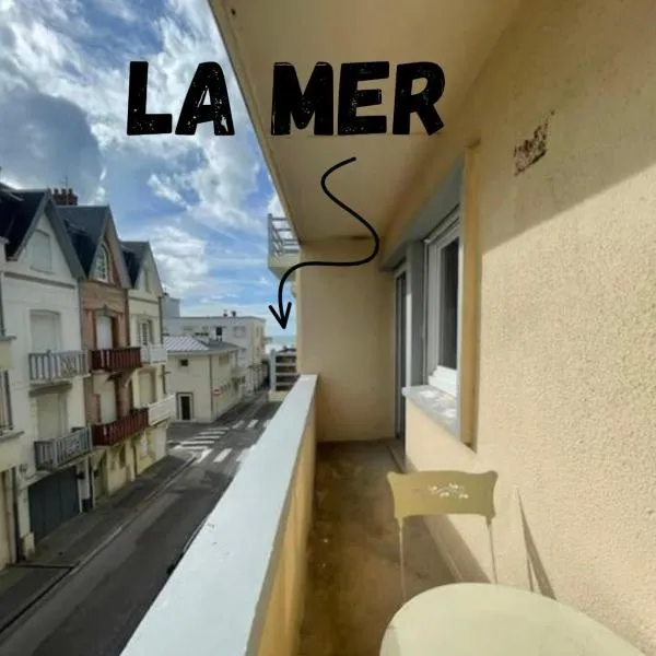 Balcon - Vue latérale mer - 4 à 6 pers - Lumineux, hôtel à Berck-sur-Mer