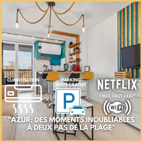 Studio cabine AZUR ,5 min mer -5 min Arena - clim - parking gratuit privée - 4 personnes, hotel in Mauguio
