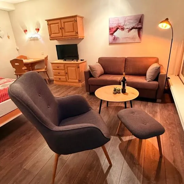 4 Min walking to Congress Center Zentral wohnen, ankommen, heimeliges ruhiges Studio mitten in Davos, hotel a Davos