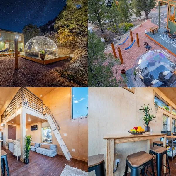 Cozy Cabin and Stargazing Dome Bedroom Deck BBQ Hammocks, hotel v destinaci Glendale