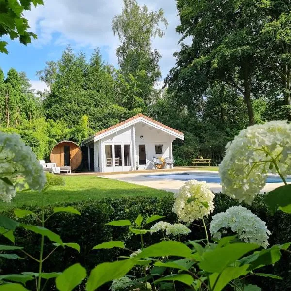 Cozy tiny house with swimming pool & outdoor sauna, ξενοδοχείο σε Waasmunster