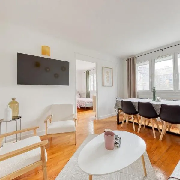 Bel appartement pour 8 personnes à 15 minutes CDG, hotel en Saint-Denis