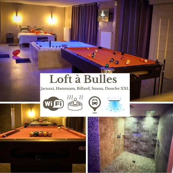 LE LOFT A BULLES (85m2 Jacuzzi Hammam Billiard Bar Douche Sauna), hotel ve Štrasburku