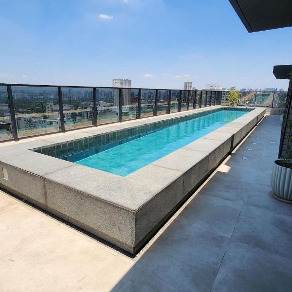 Piscina no Rooftop Ótimo Studio no Jardim Paulista