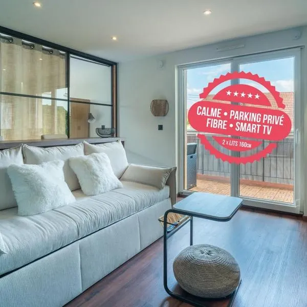 Suite Zen - Quietness & Light - 2 Beds 160 cm - Private car park, hotel v destinaci Sélestat