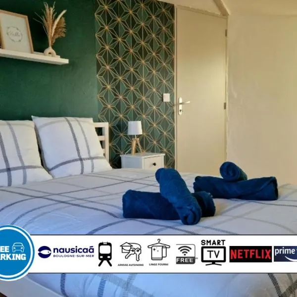 Spacieuce maison proche de Nausicaa, gare et remparts, 3 chambres, Free Parking, Netflix, Primes Video, Free Wifi, hotel in Boulogne-sur-Mer