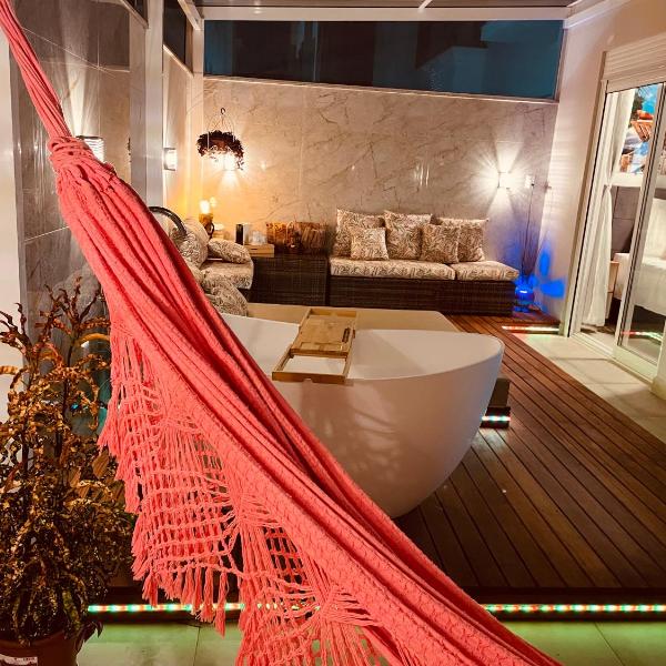 Apartamento Exclusivo a 600m da Praia de Palmas Piscina Banheira de Imersão aquecida rede