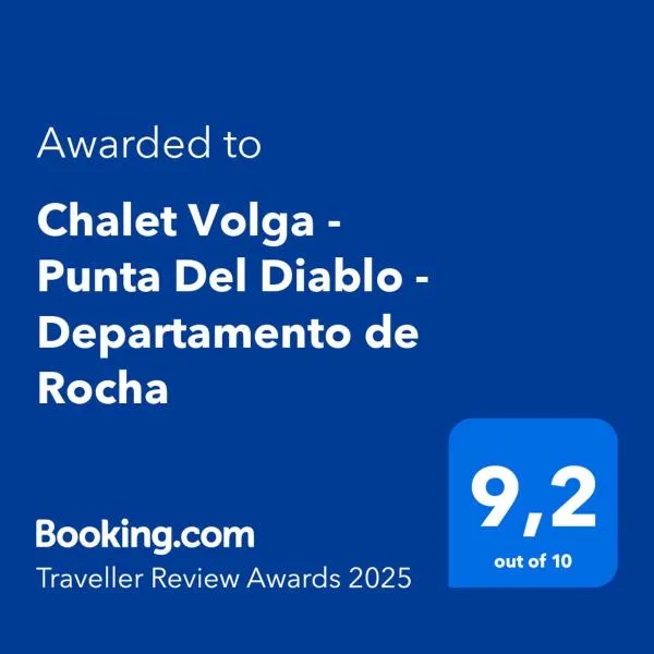 Chalet Volga - Punta Del Diablo - Departamento de Rocha, hotel em Punta Del Diablo