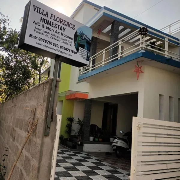 Villa Florence Homestay Varkala Cliff, hotel v mestu Varkala