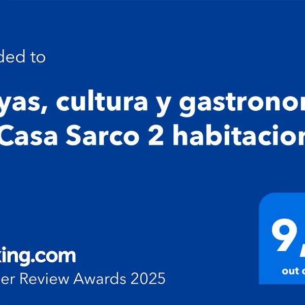 Playas, cultura y gastronomía en Casa Sarco 2 habitaciones, hotel v destinaci San Fernando