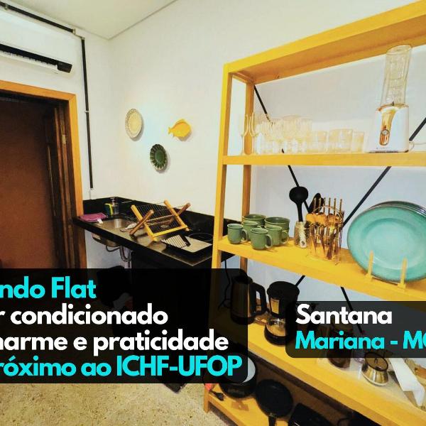 Flat4 aconchegante ar condicionado próx UFOP Mariana MG