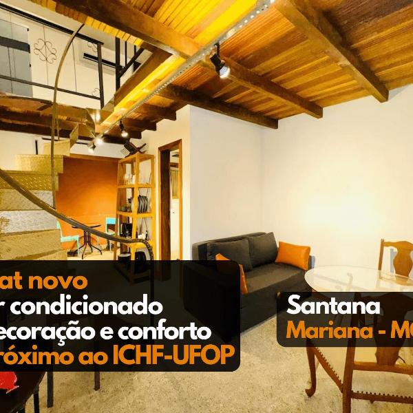Lindo Flat3 ar condicionado próx ICHF-UFOP Mariana MG