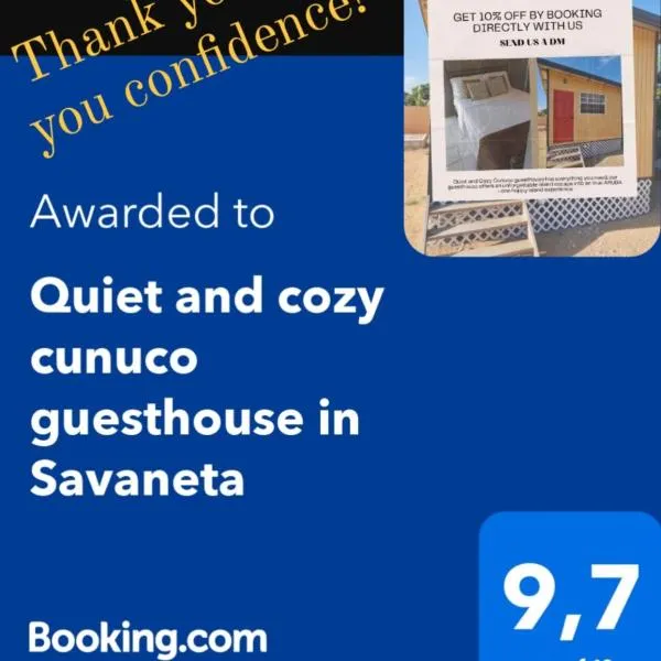 Quiet and cozy cunuco guesthouse in Savaneta, hotel in Savaneta