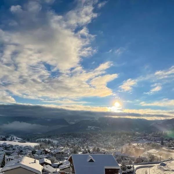 Ferienwohnung mit privater Sauna und direktem Zugang zur Skipiste, Hotel in Flims