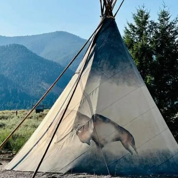 Gorgeous Wild Buffalo Tipi Near West Yellowstone, hotel in Cliff Lake