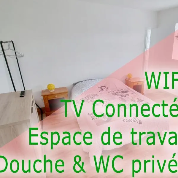 Studio - Le petit Château Avesnois - TV - WIFI - Sdb Privée - Cuisine Partagée, hotel in Avesnes-sur-Helpe