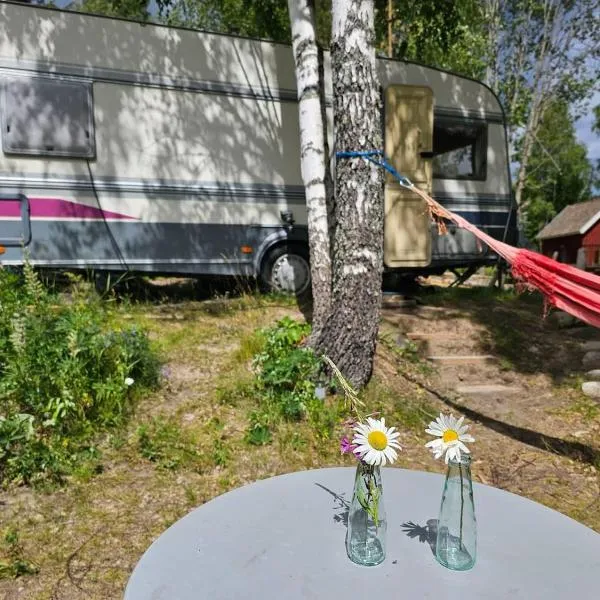 Caravan on eco farm with external bathroom - Bjorngarden, hotel v destinaci Sunne