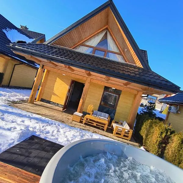 Łykolańczyk-Chatki z JACUZZI，波蘭茲克的飯店