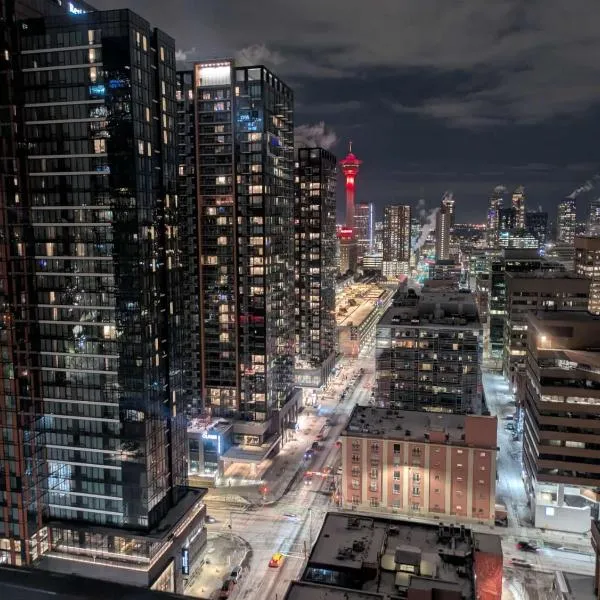 Breath Taking View for 4Guest DTskyline-22nd Floor，位于卡尔加里的酒店