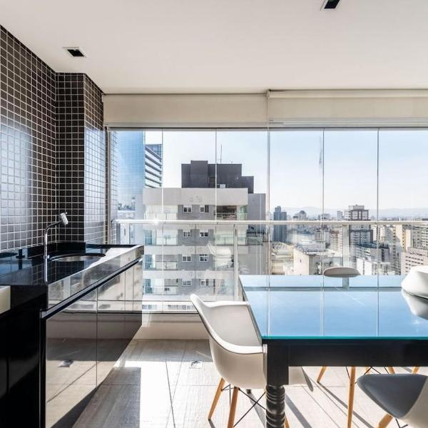 BHaus Bela Vista Bela Cintra - Apartamento Deluxe 1 quarto com varanda - Linda Vista 20o andar - 50m2 - Academia - Piscina - Coworking - Portaria 24h - Lavanderia - Shopping Frei Caneca - vaga de garagem - Metrô - bc21 - Foto 5