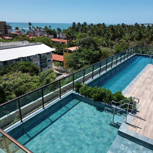 Flat Beijupirá Exclusive com piscina no centro de Porto de Galinhas