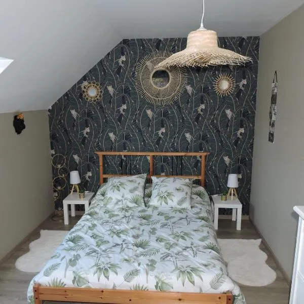 chambre lit double, hotel v destinaci Tourville-la-Campagne