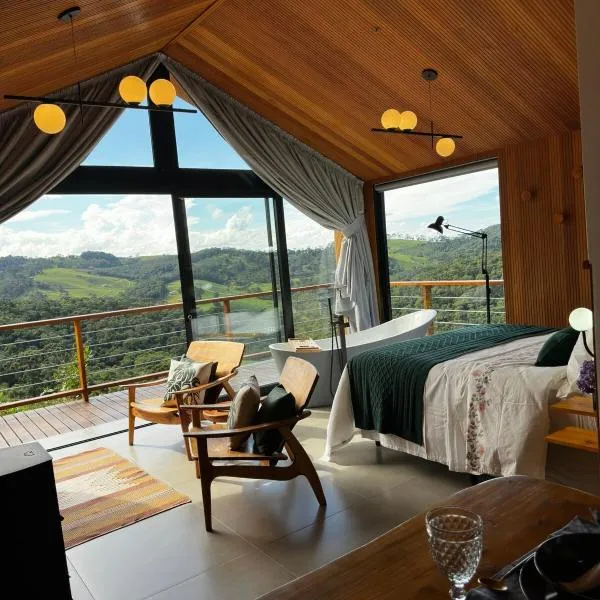 Cabana Nórdica com Maravilhosa Vista da Serra, hotel v destinaci Gonçalves