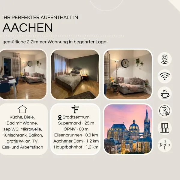 NEU x Appartement x 2 Zimmer x Balkon, hotel in Aachen