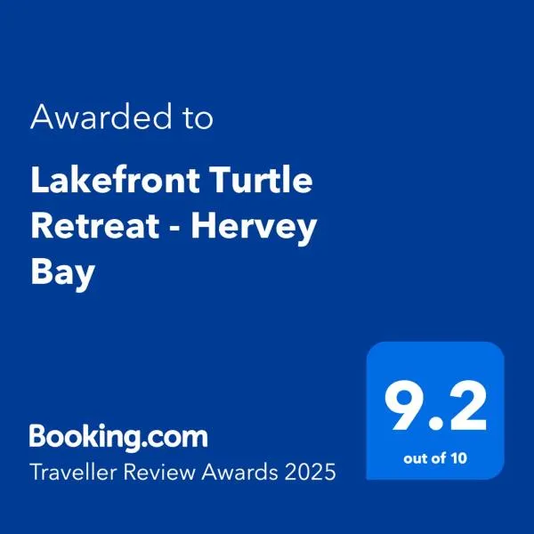 Lakefront Turtle Retreat - Hervey Bay - Free Parking - Self Check In, hotel u gradu Urangan